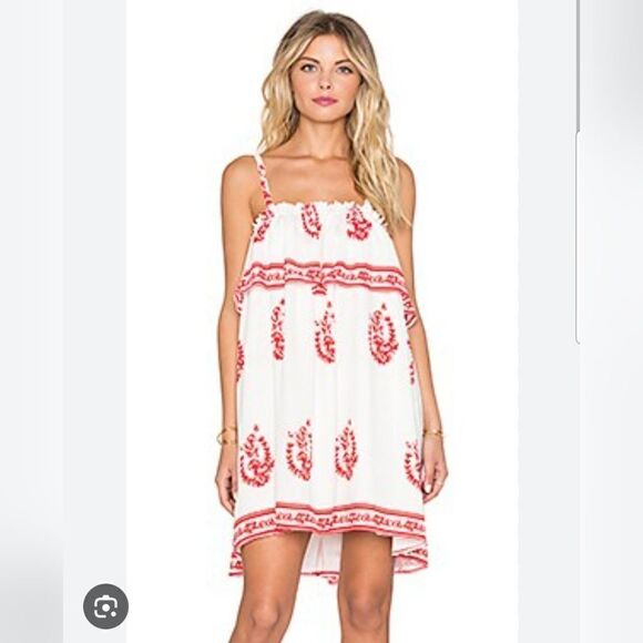 Tularosa red and white dress xs - Picture 1 of 11
